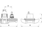 Universal-Sperrschelle für Gas 2405 Hawlinger Typ A, mit Innengewinde 1 1/2" - Hawle Hausanschluss- und Anbohrarmaturen