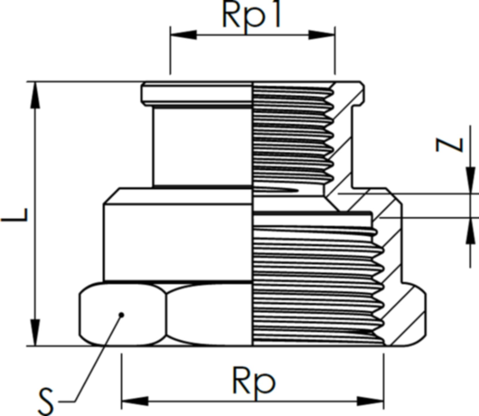 Muffe Reduziert 8240 11/2"- 3/4" - Rotguss-Gewindefittings