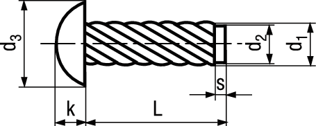 Hammerschr Halbrundkopf U St vni BN896 3,5x6,35 - Bossard Schrauben