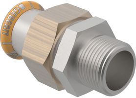 Übergang lösbar mit AG 15mm- 1/2" Überwurfmutter Messing 45430 - Mapress Therm Formstücke