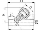 Schrägsitz - RV EPDM m/Stutzen 16 mm 161 303 005 - GF Hart PVC-U Formstücke
