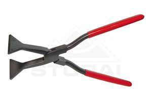 STUBAI Quetsch-Falzzange, gerade PVC Isoliert 2828 01 , B=80 mm , PVC Isoliert , durchgesteckt - Spenglerwerkzeuge