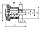 EH 22110 mit Arretierung St vzb BN20208 Ø7/M10x1/2211000 - Bossard Schrauben