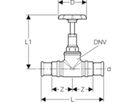 Mapress Geradsitz Absperrventil d 35 94866 - Geberit Systemventile / Armaturen