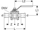 Kugelhahn geflanscht 42mm 92105 - Geberit Systemventile / Armaturen