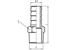 Inox-Schlauchtülle AG 4"x102mm 1380 - Rostfreie Gewindefittings