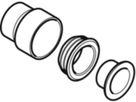 Sifon-Anschlussstutzen d 63/ 56mm 306.006.14.1 - Geberit-PE-Silent-Formstücke