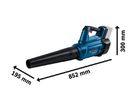 Akku-Laubbläser GBL 18V-750 Volumenstrom 780 m³/h, 198 km/h, 2,8kg, 82dB - Bosch Elektrowerkzeuge