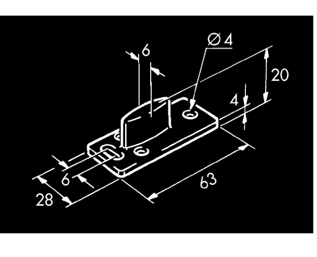 HAWA-PORTA Bodenführung,Porta 45, Kunststoff anthrazit, justierbar - Schiebetür- und Schiebetorbeschläge
