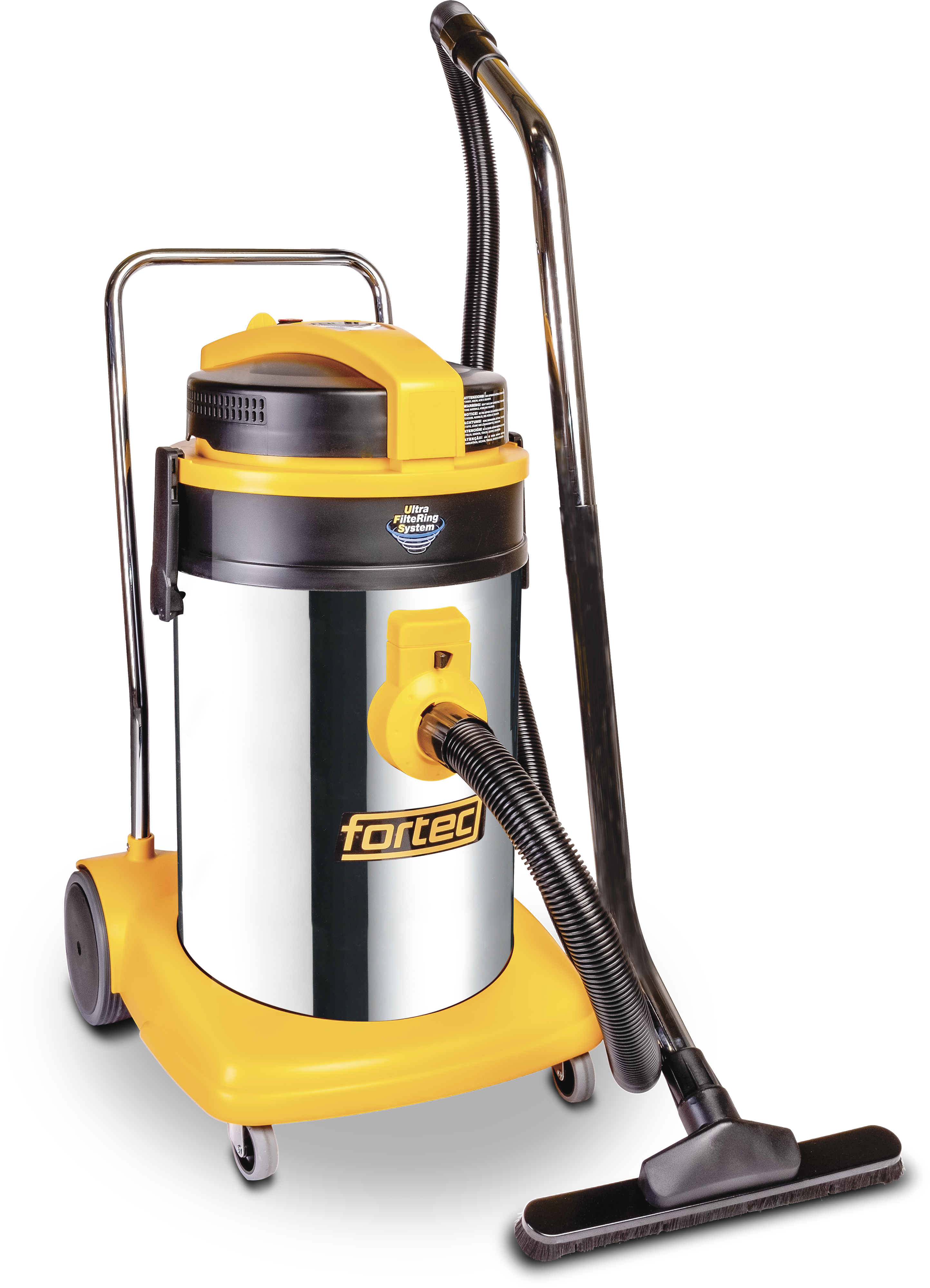 FORTEC Nass-/Trockensauger WD/50I 1450 W , Inox-Behälter 50 L , 10 m Kabel - Saugen