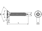 Senk-Blechschr I-6rd Spitze St vzb BN11255 2,9x13/X10 - Bossard Schrauben