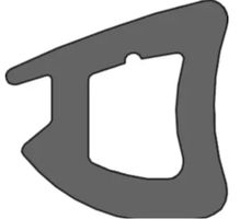 Dichtungsprofil für Trockenverglasung für Glas 13 mm, schwarz, Rol à 25 m, EPDM APCH - INOXTECH-Handlauf-/Geländer-System