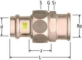 Verschraubungen NUSSBAUM Optipress-Gaz