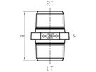D-Nippel R-L 281 V 3/4" 770 281 205 - GF verz. Tempergussfittings