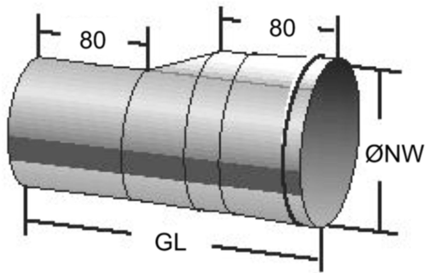 Alkon Kaminr.-Erweiterung d 200-250 mm 6KERW200250 zentrisch - Kaminsystem V4A einwandig