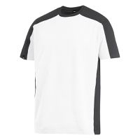 FHB MARC T-Shirt zweifarbig weiss-anthrazit Gr. 2XL - Textilien