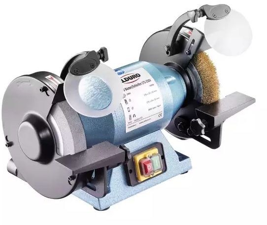 ALDURO Doppelschleifmaschine WASU 175-230V 230V, 0.6kW, 1 Drahtbürste, 1 Schleifscheibe 60 - Schleifen