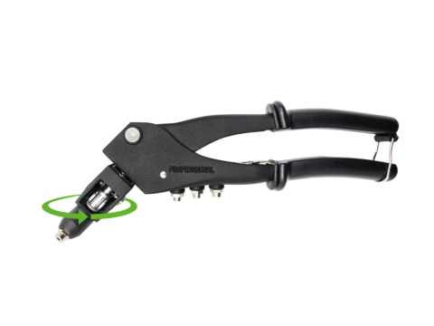 Freund Winkel-Nietzange KSH 360° Ø 2.4 - 4.8 , 360° Drehbarer Kopf - Nieten