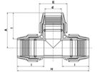 T-Stück 90° egal 7040 d 110mm - Plasson-Klemmfittinge