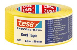 TESA Betonband Basic gelb B= 50mm, L= 50m, Duct Tape 4610 - Kleben
