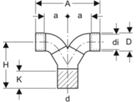 Wandklosett-Doppelbogen 180° d 110/ 90mm 367.923.16.1 - Geberit-PE-Formstücke