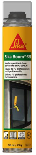 Sika Boom-531 Multiposition Pistolen-Montageschaum Mehrfach positionierbarer PU-Schaum, Dose à 750ml - Dichten