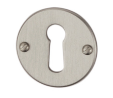 HAGER Möbelschild rund Messing D=35mm, matt vernickelt - Diverse Möbelbeschläge und Zubehör