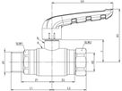 Kugelhahnen kurze Spindel Fullflow BF124001 DN 25 - Ballofix/Broen-Armaturen