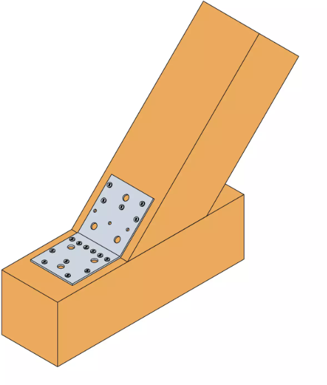 SIMPSON Strebenverbinder AB105-135GR 103x103x90x3mm, verzinkt - Holzverbinder