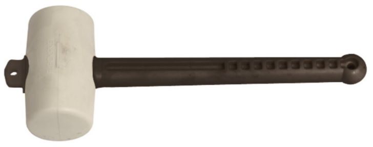 Platten-Gummihammer, weich + fleckenfrei Nr.3, 120 x 70mm, 610g, mit Stiel - Bauwerkzeuge