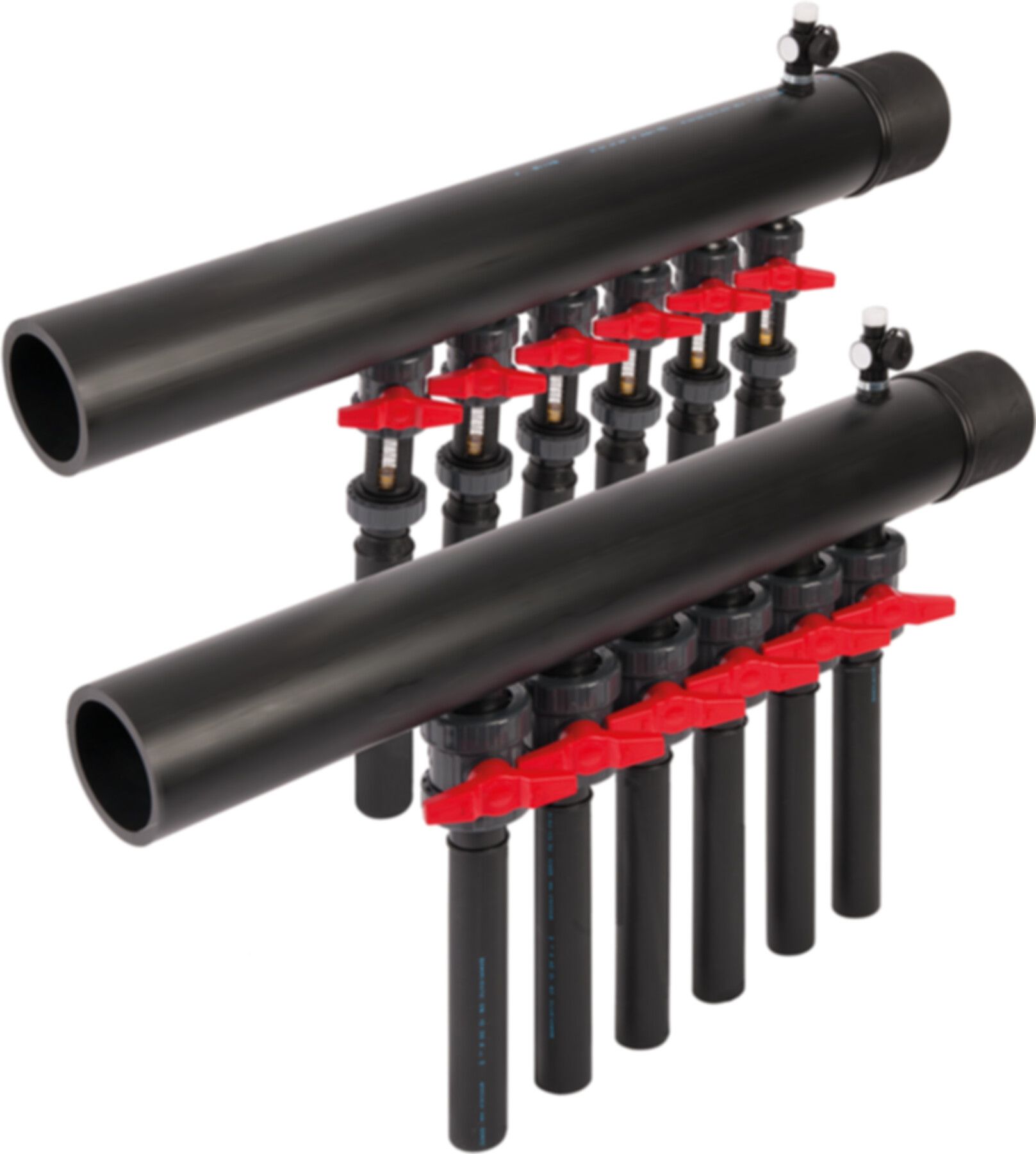 Erdsondenverteiler EWA 125-Set 03.1140 m/Kugelh. und Durchflussmesser 11 x 40mm - EWATEC-Erdwärmetechnik