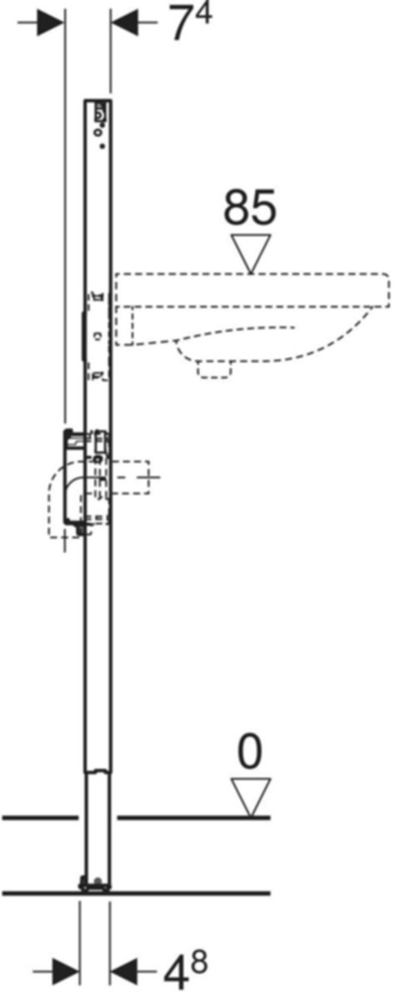 Element für Waschtisch 111.552.00.2 Typ 112, Standarmatur m/UP-Funktionsbox - Geberit-Duofix