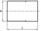 Anschw.-Nippel 533 S 21/2" x 100 mm - Schw. Rohrnippel