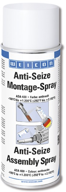 WEICON Montagespray Anti-Size anthrazit, Temp. Bereich -180°C - +1200°C - Schmieren
