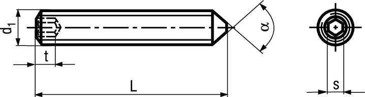 Gew Stifte I-6kt Spitze INOX A4 BN33032 M10x45 - Bossard Schrauben