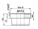 Rohrk Vollmat gerad m. Fase und sichtb Q-geb M6 33.7 mm geschl. 1.4301 - INOXTECH-Handlauf-/Geländer-System
