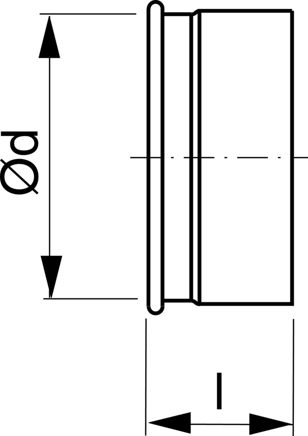 Verbindungsrohr 224mm MF-V - Spiralfalzrohre und Zubehör System Safe