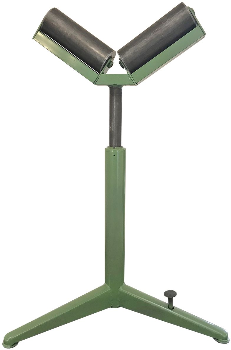 Roll- und Gleitbock, V-Rolle 200mm 3-Fuss Unterteil, H= 750-1230mm, 600Kg - Werkstatteinrichtungen