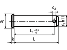 Bolzen m Splintloch f Gabelköpfe St BN483 DIN1434 10x28x24 - Bossard Schrauben