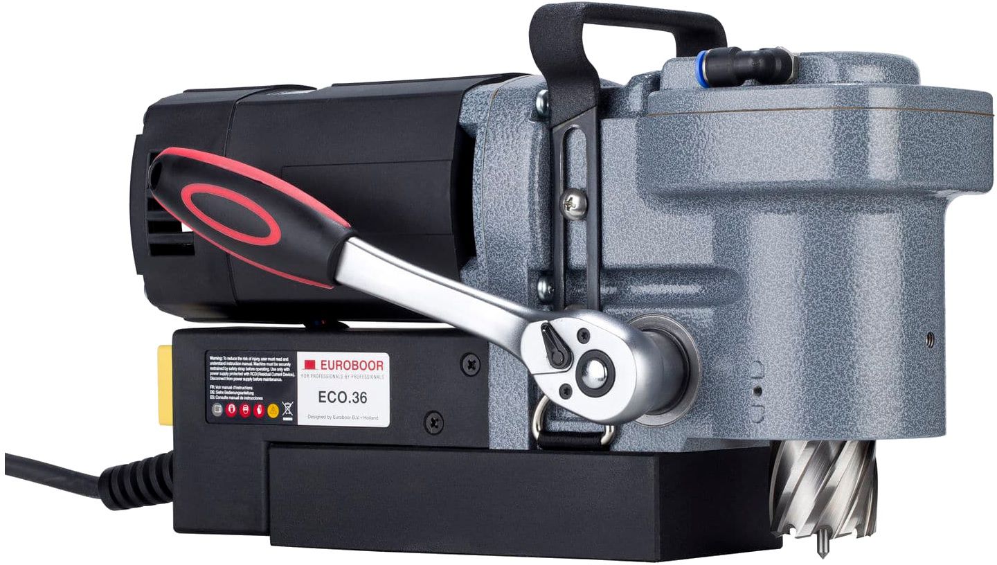 EUROBOOR Magnet-Kernbohrmaschine ECO.36+ Ø12-36mm, 700/400 U/min, Die flachste der Welt - Euroboor Maschinen