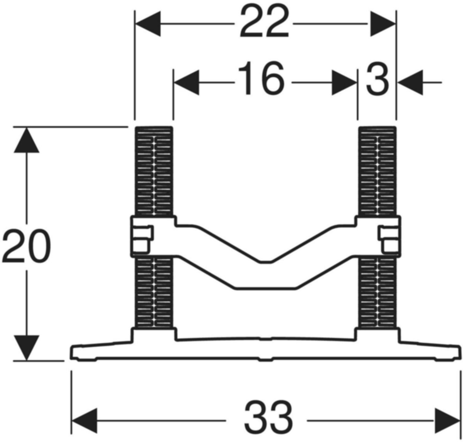 Set Einlegerohrschelle 50-135mm H= 200mm Pack à 20 Stück 308.910.00.1 - Geberit-Dämmung / Brandschutz