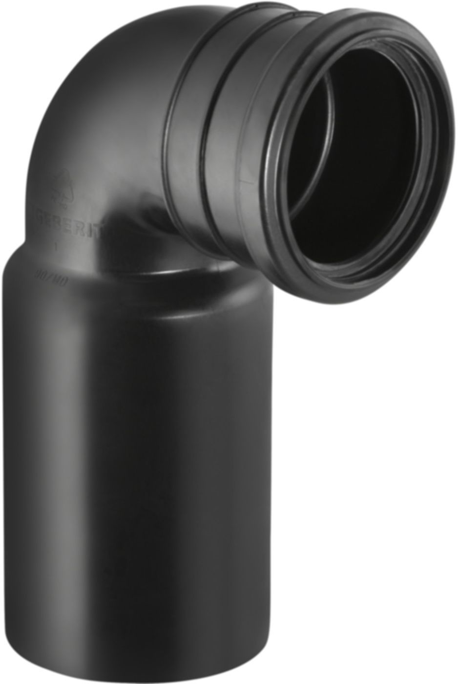 Wandklosett-Bogen 90° lang 367.070.16.1 d 110/ 90mm - Geberit-PE-Formstücke
