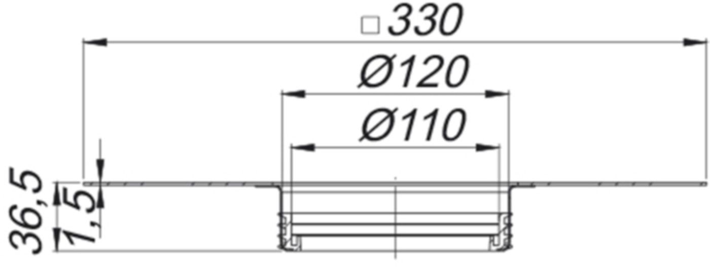 Flachrost SwissUnico 3-830081 Edelstahl-Tablett für Anschluss von Abdichtungen - SCHACO Entwässerungstechnik