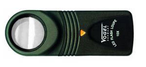 VOGEL LED-Handleuchtlupe Linsengr. 30 mm, 10-fach, inkl. 3x 1,5 V Batterie - Längenmessen