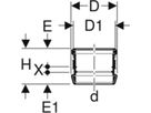 Dehnmuffe d 63mm 306.002.14.1 - Geberit-PE-Silent-Formstücke