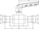 Press-Kugelhahnen kurze Spindel Fullflow BF201001 DN 10 / 15mm - Ballofix/Broen-Armaturen
