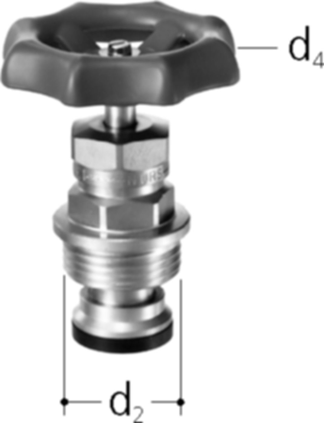 Oberteil Geradsitzventil 1/2" 5340.240 mit Metall-Handrad - JRG Armaturen