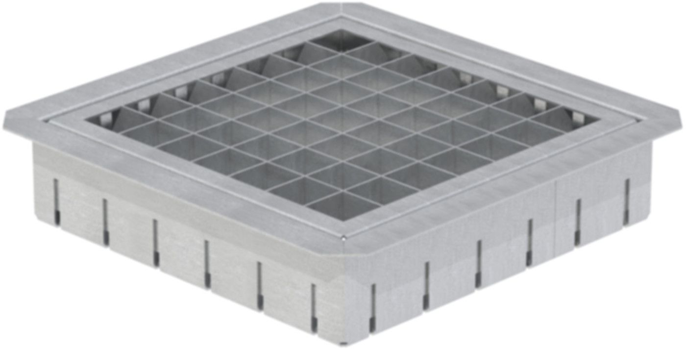 Ergänzungsset begehbar f/Dachwasserein. 359.039.00.1 mit Gitterrost 20x20 - Geberit-Dachentwässerung