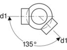 Eckabzweig 135° 366.380.16.1 d 90/ 90 mm - Geberit-PE-Formstücke