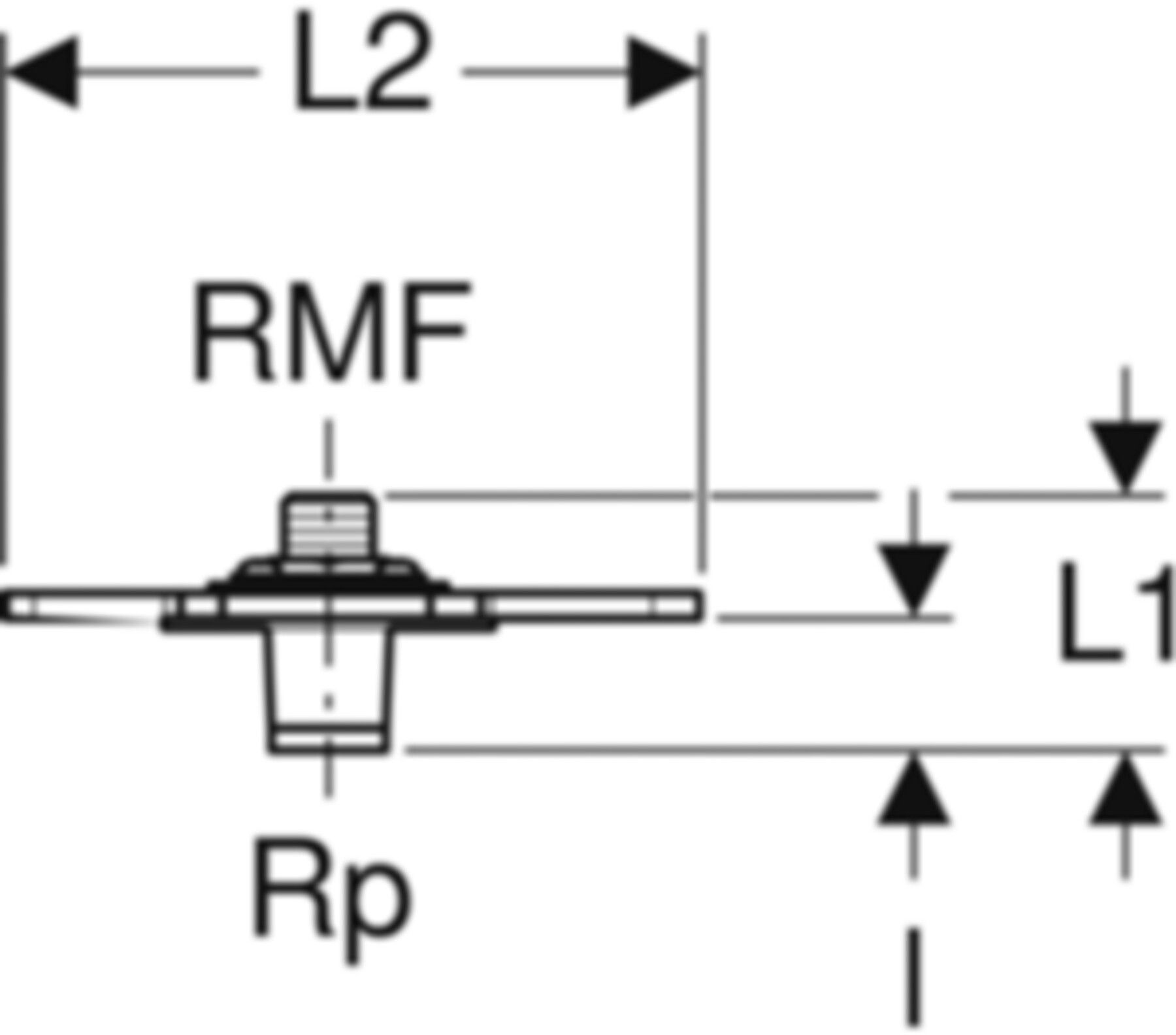 Set Anschluss gerade 1/2"- MF1/2" 602.295.00.1 vormontiert, für Trockenbau, mit Aussengewinde - Geberit-Push Fit-Formstücke